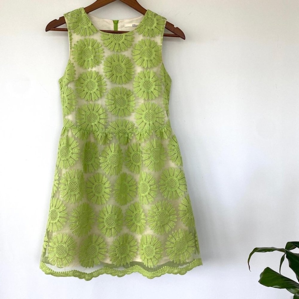 Ellison floral organza mini dress, sleeveless